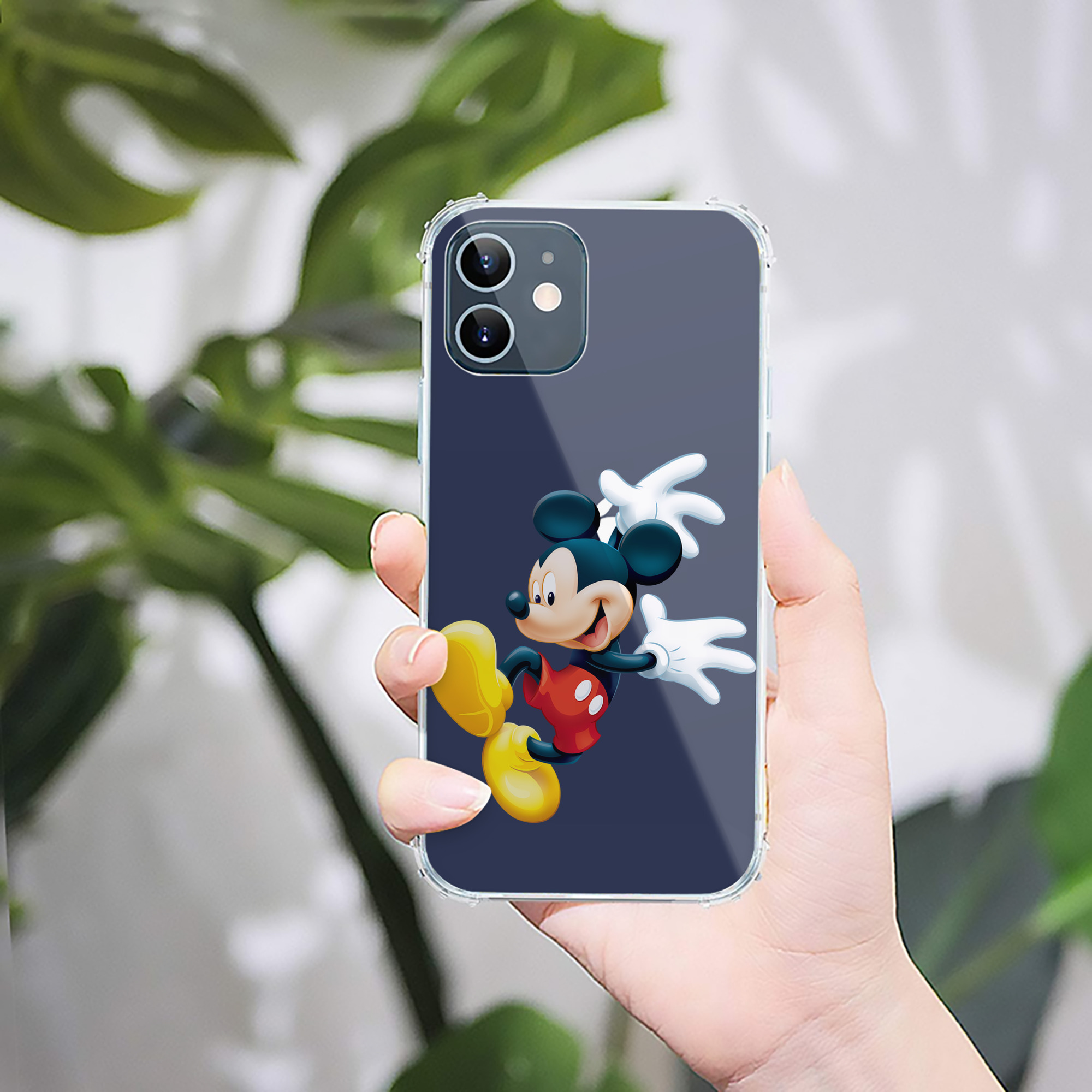 （画像用） ミッキーマウス Mickey Mouse 【iPhone 12シリーズ対応】透明スマホケース（クリアソフトケース）
